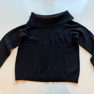 Anthropologie Black Off the Shoulder Sweater